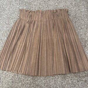 Tan Pleather Skirt
